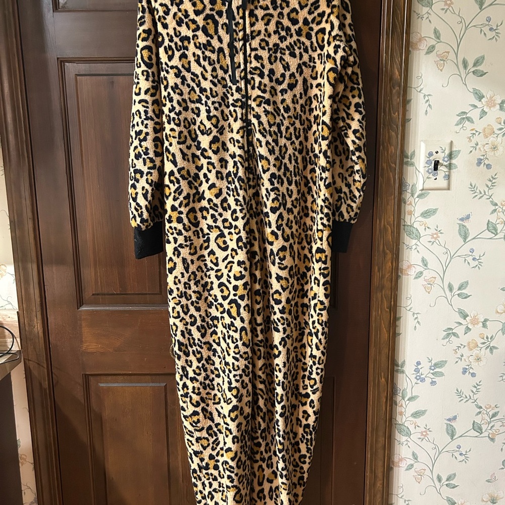 Women's Leopard Print Pajama Onesie